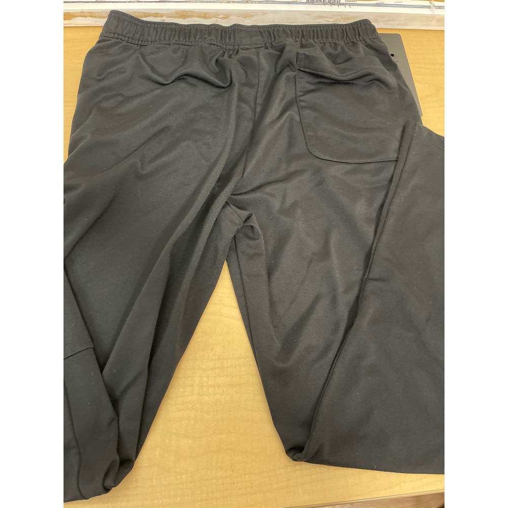Adidas Mens Black Athletic Training Jogger Pants Size Large Zipper Pockets
